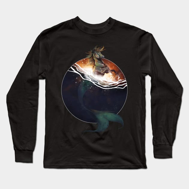 Hippocampus Long Sleeve T-Shirt by AniaArtNL